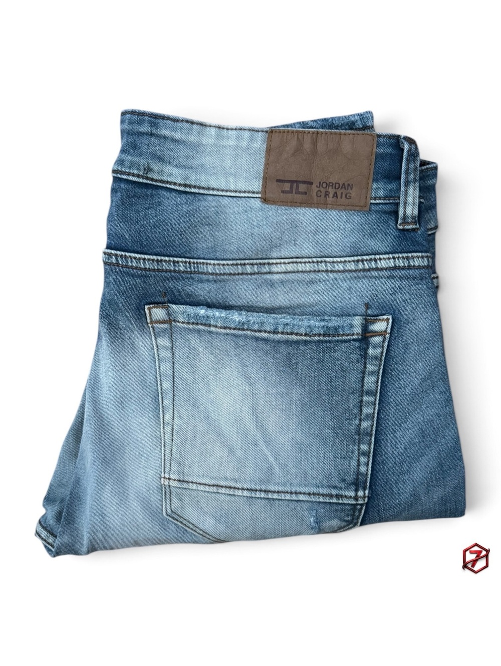 Jordan Craig Sean Fit Distressed Light Wash Jeans Men’s 34x32 Slim Taper